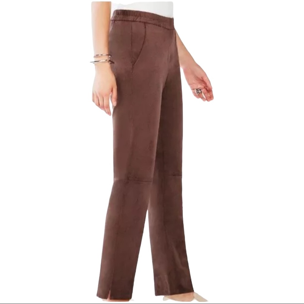BCBGMaxazria Vegan Leather Wide Leg Pants. Size S